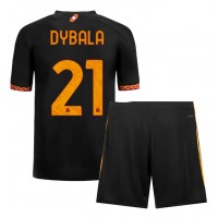 Fotballdrakt Barn AS Roma Paulo Dybala #21 Tredjedraktsett 2023-24 Kortermet (+ Korte bukser)